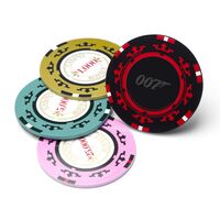 JAMES BOND CASINO ROYALE POKER CHIP COASTERS (4)