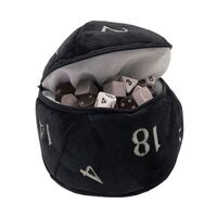 Black D20 Plush Dice Bag