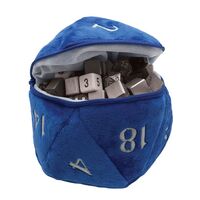 Blue D20 Plush Dice Bag
