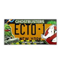 Ghostbusters ECTO-1 Metal License Plate Replica