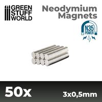 Neodymium Magnets N35 3x0,5mm (50)