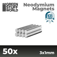Neodymium Magnets N35 3x1mm (50)