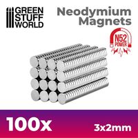 Neodymium Magnets N52 3x2mm (100)