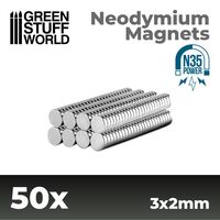 Neodymium Magnets N35 3x2mm (50)