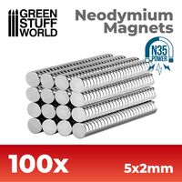 Neodymium Magnets N35 5x2mm (100)