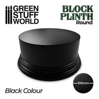Block Plinth 10cm Round Black