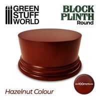 Block Plinth 10cm Round Hazelnut