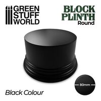 Block Plinth 8cm Round Black