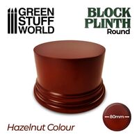 Block Plinth 8cm Round Hazelnut