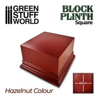 Block Plinth 8cm Squared Hazelnut Brown
