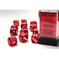 Translucent Red/White 16mm Dice Block™ (12)
