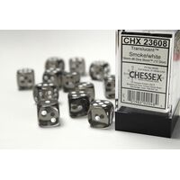 Translucent Smoke/White 16mm Dice Block™ (12)