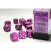 Opaque Lt Purple/White 16mm Dice Block™ (12)