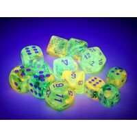 Nebula® Spring/white Luminary™ 16mm Dice Block™ (12 dice)