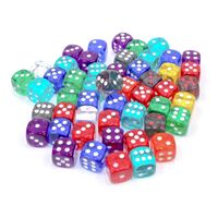 Translucent Polyhedral Dice: D6 12mm Pips