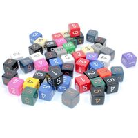 Opaque Polyhedral Dice: D6 16mm Numbers