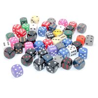 Opaque Polyhedral Dice: D6 12mm Pips
