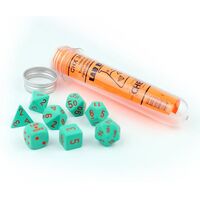 Lab Dice™ Gemini® Heavy Turquoise/Orange 7D Set