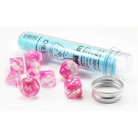 Lab Dice™ Gemini® Clear Pink/White 7D Set
