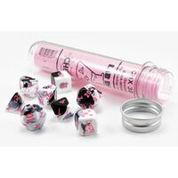 Lab Dice™ Gemini® Black-White/Pink 7D Set
