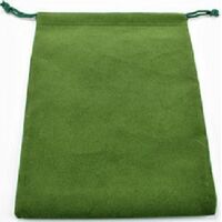Suedecloth Dice Bag (S) Green 4" x 5 1/2"