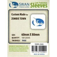 Swan Sleeves 60mm X 80mm ZOMBIE TOWN (100 pieces)