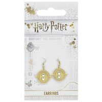 Harry Potter Earrings Time Turner Gold Plated