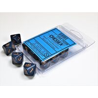 Opaque Dusty Blue/copper Set of Ten d10s