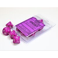 Opaque Light Purple/white Set of Ten d10s