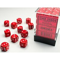 Opaque Dice Block™ 12mm d6 Red/white (36 dice)
