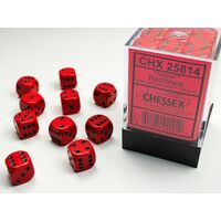 Opaque Dice Block™ 12mm d6 Red/black (36 dice)