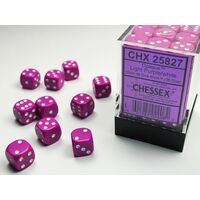 Opaque Dice Block™ 12mm d6 Light Purple/white (36 dice)