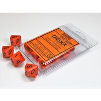 Opaque Orange/black Set of Ten d10s