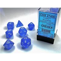 Frosted™ Blue/white 7-Dice Set