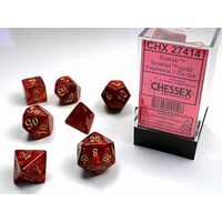 Scarab® Scarlet™/gold 7-Dice Set