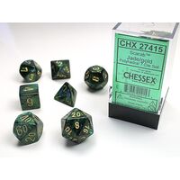 Scarab® Jade/gold 7-Dice Set