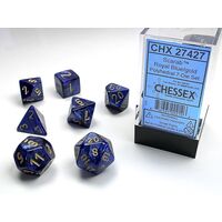 Scarab® Royal Blue/gold 7-Dice Set