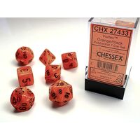 Vortex® Orange/black 7-Dice Set