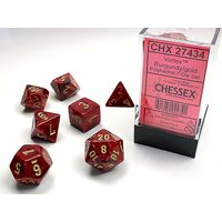 Vortex® Burgundy/gold 7-Dice Set