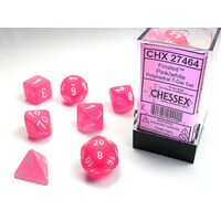Frosted™ Pink/white 7-Dice Set