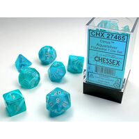 Cirrus® Aqua/silver 7-Dice Set