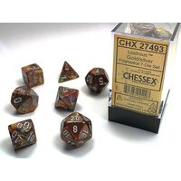 Lustrous® Gold/silver 7-Dice Set