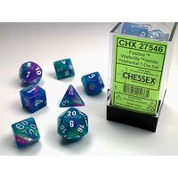Festive® Waterlily™/white 7-Dice set