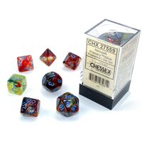 Nebula® Primary™/blue Luminary™ 7-Dice Set