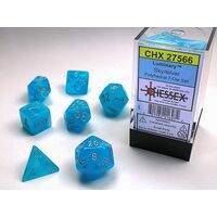 Luminary™ Sky/silver 7-Dice Set