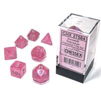 Borealis® Pink/silver Luminary™ 7-Dice Set