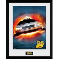 Back to the Future 35th Anniv. Paper Collector Print Delorean 30cm x 40 m