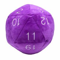 Jumbo D20 Purple/Silver Plush