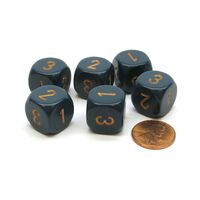 Opaque 16mm d3 (d6 w/ 1-2-3 twice) Dusty Blue/copper