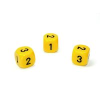 Opaque 16mm d3 (d6 w/ 1-2-3 twice) Yellow/black